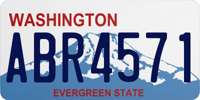 WA license plate ABR4571