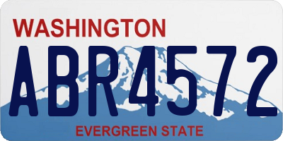 WA license plate ABR4572