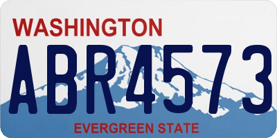 WA license plate ABR4573