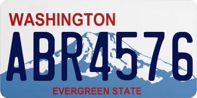 WA license plate ABR4576