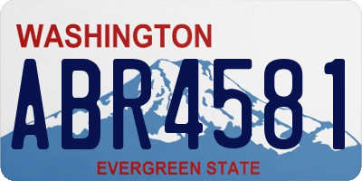 WA license plate ABR4581