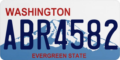 WA license plate ABR4582