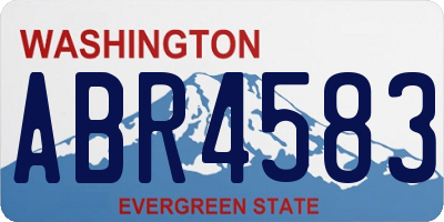 WA license plate ABR4583