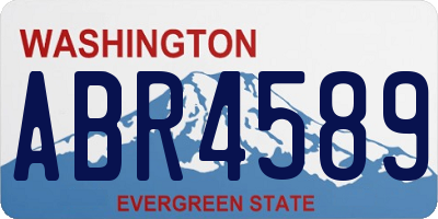WA license plate ABR4589