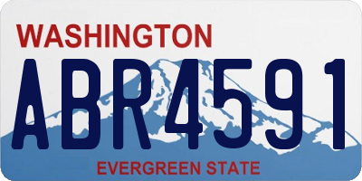 WA license plate ABR4591