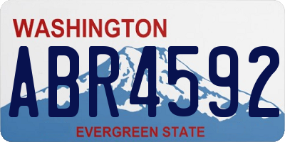 WA license plate ABR4592