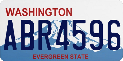WA license plate ABR4596