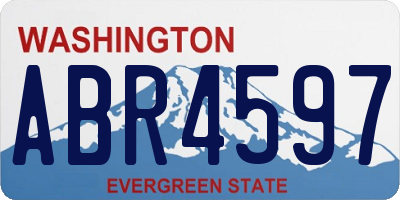 WA license plate ABR4597