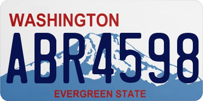 WA license plate ABR4598