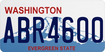 WA license plate ABR4600