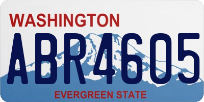 WA license plate ABR4605
