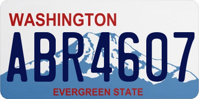 WA license plate ABR4607
