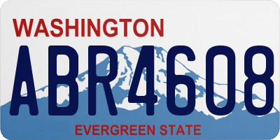 WA license plate ABR4608