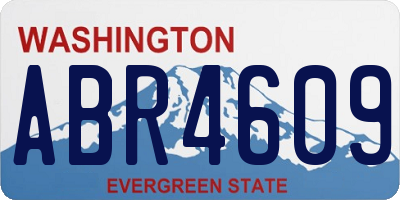 WA license plate ABR4609