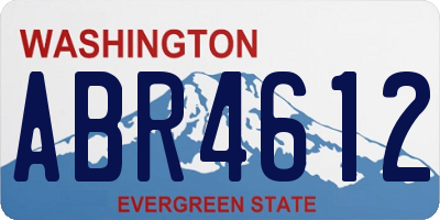 WA license plate ABR4612
