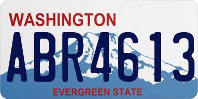 WA license plate ABR4613
