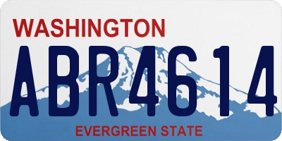WA license plate ABR4614