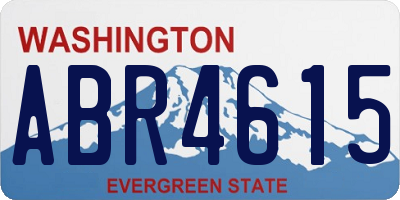 WA license plate ABR4615