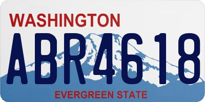 WA license plate ABR4618