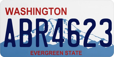 WA license plate ABR4623