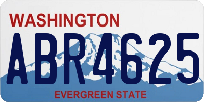 WA license plate ABR4625
