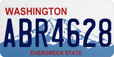 WA license plate ABR4628