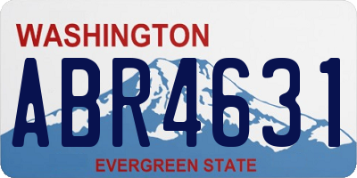 WA license plate ABR4631