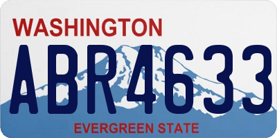 WA license plate ABR4633
