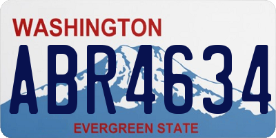 WA license plate ABR4634