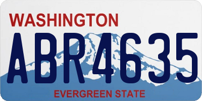 WA license plate ABR4635