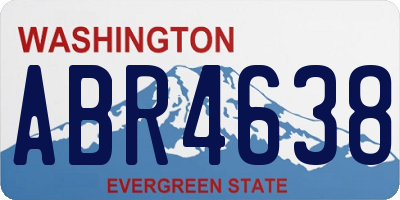 WA license plate ABR4638
