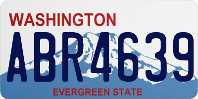 WA license plate ABR4639