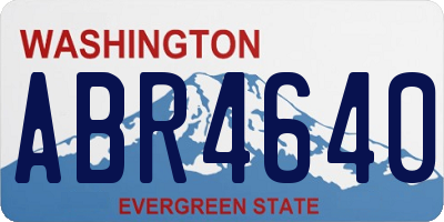 WA license plate ABR4640