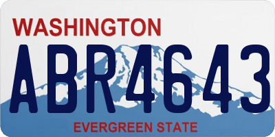 WA license plate ABR4643