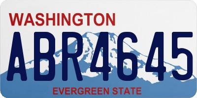 WA license plate ABR4645