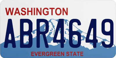 WA license plate ABR4649