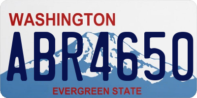 WA license plate ABR4650