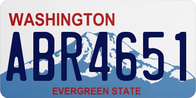 WA license plate ABR4651