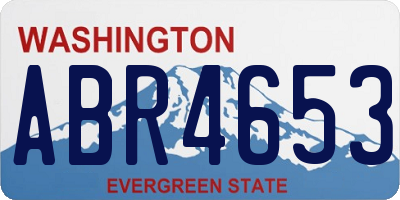WA license plate ABR4653