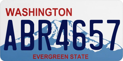 WA license plate ABR4657