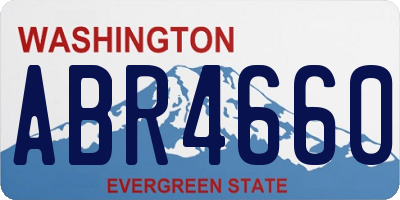 WA license plate ABR4660
