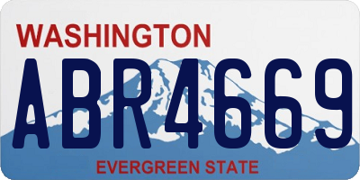 WA license plate ABR4669