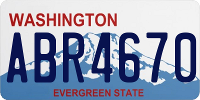 WA license plate ABR4670