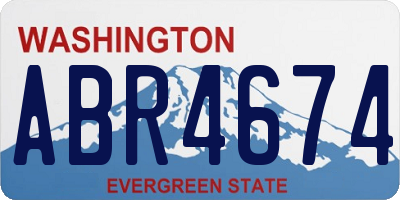 WA license plate ABR4674