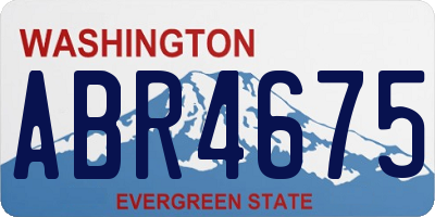 WA license plate ABR4675