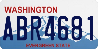 WA license plate ABR4681