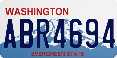 WA license plate ABR4694