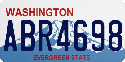 WA license plate ABR4698