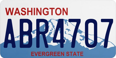 WA license plate ABR4707