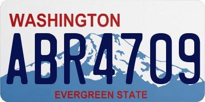 WA license plate ABR4709